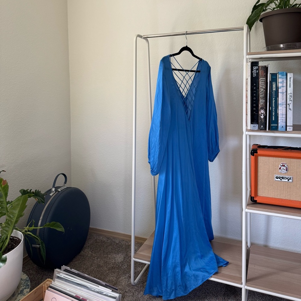 Free People Vibrant Blue Dress